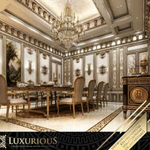 تصميم داخلي فيلا على طراز كلاسيك في الرياض