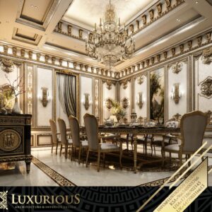 تصميم داخلي فيلا على طراز كلاسيك في الرياض