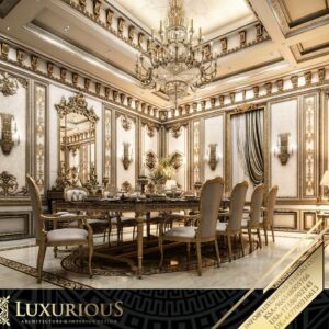 تصميم داخلي فيلا على طراز كلاسيك في الرياض