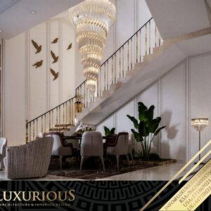 تصميم داخلي فيلا على طراز كلاسيك في الرياض