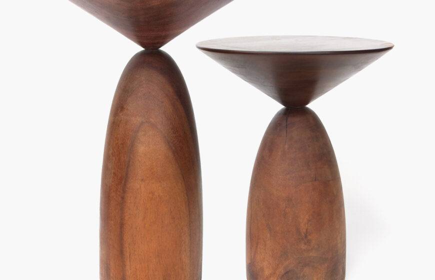 Master craftsmen in Bangladesh create the award-winning Koroi side table, which is one-of-a-kind
