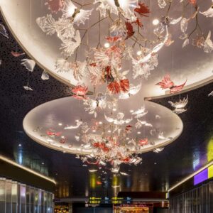 Preciosa Lighting creates a stunning lighting installation at Singapore Changi Airport Terminal 1