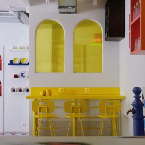 This vibrant cafe in Moscow by STUDIO SHOO is a colour lover’s dream