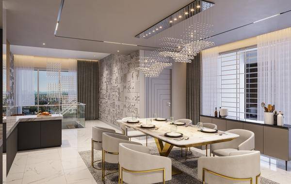 أفكار عصرية لتصميم غرف الطعام المفتوحة على الصالات