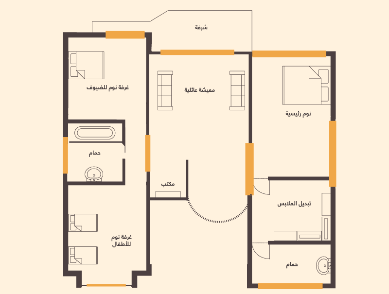 تصاميم فلل دور واحد