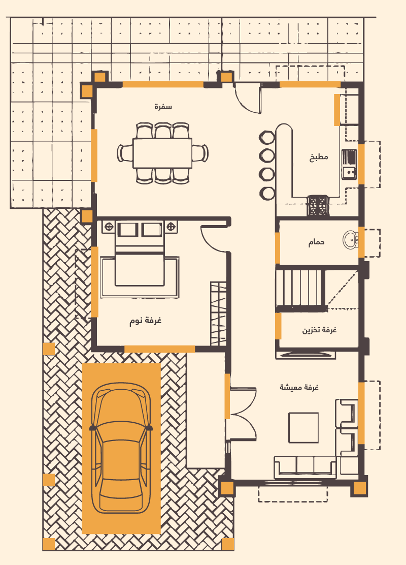 تصاميم فلل سعودية مساحة 300 م²