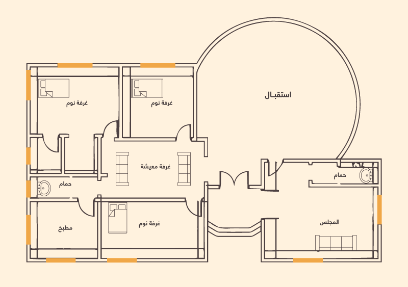 مخطط فلل صغيرة دورين مساحة 200 م²