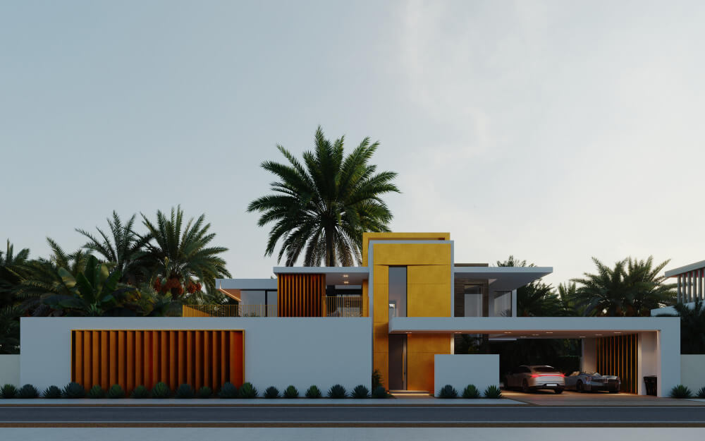 تصميم خارجي حديث لفيلا