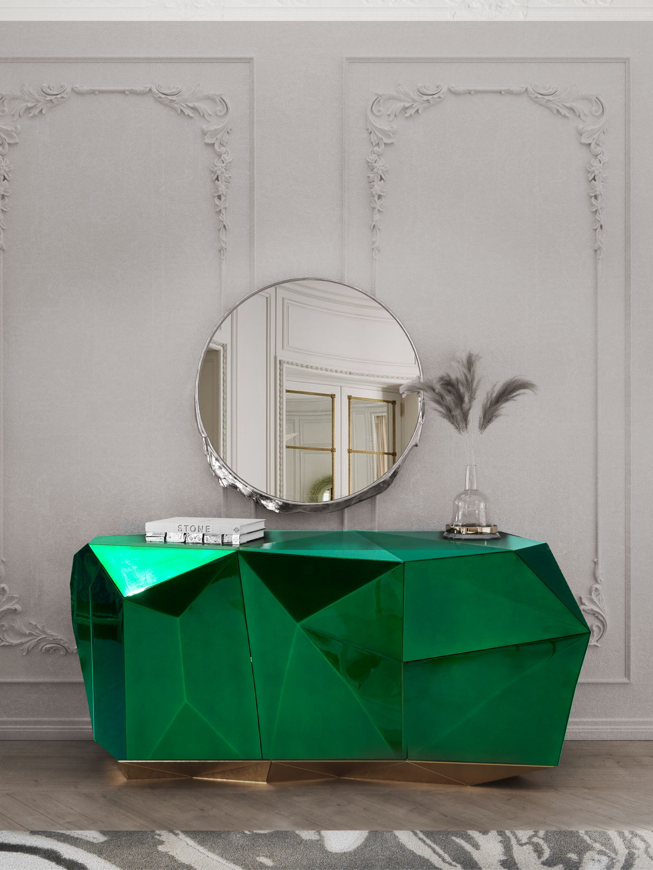 Diamond EMerald Sideboard by BOCA DO LOBO 50 LUXURY SIDEBOARDS