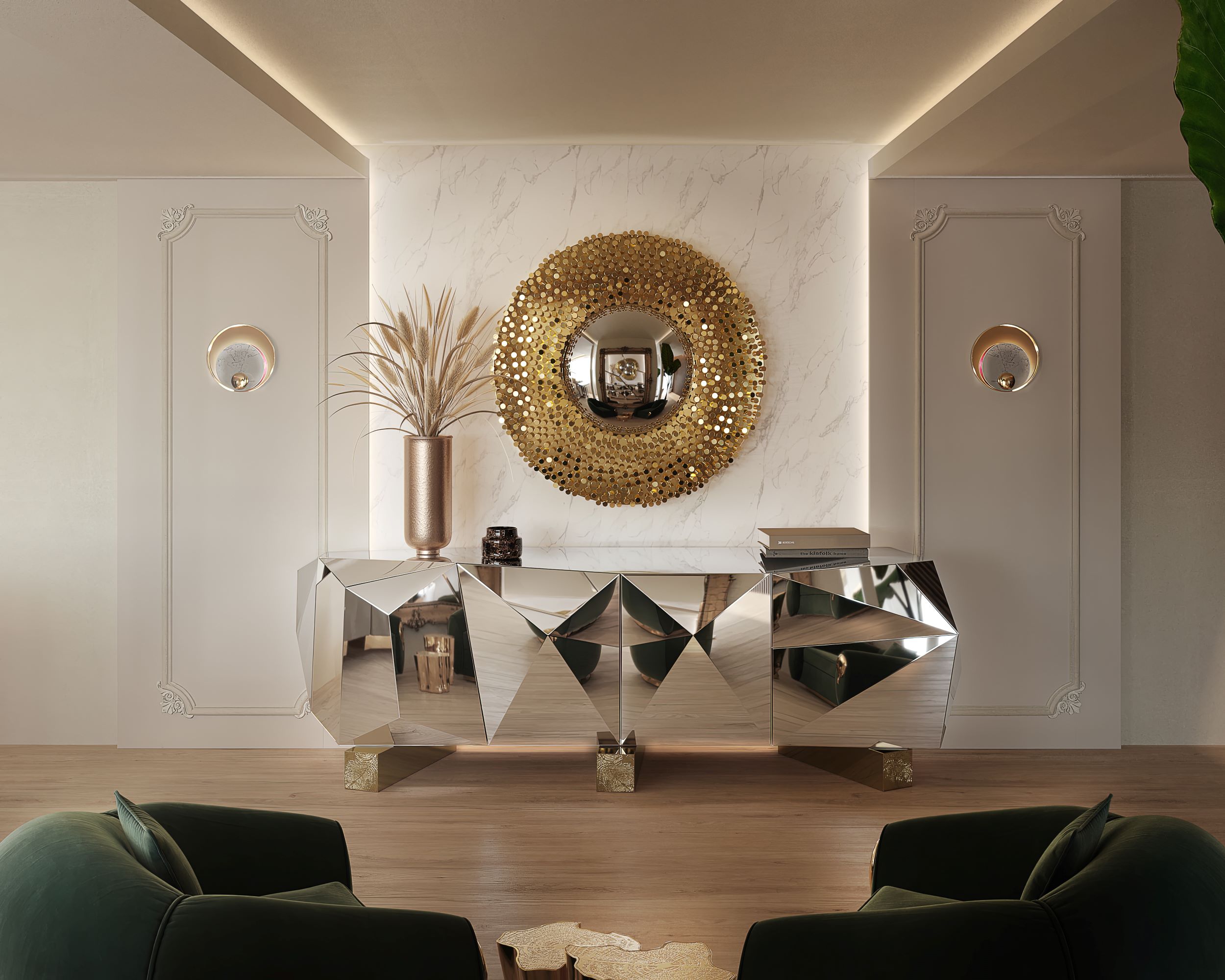 50 Luxury Sideboards: Diamond Pyrite Sideboard by BOCA DO LOBO