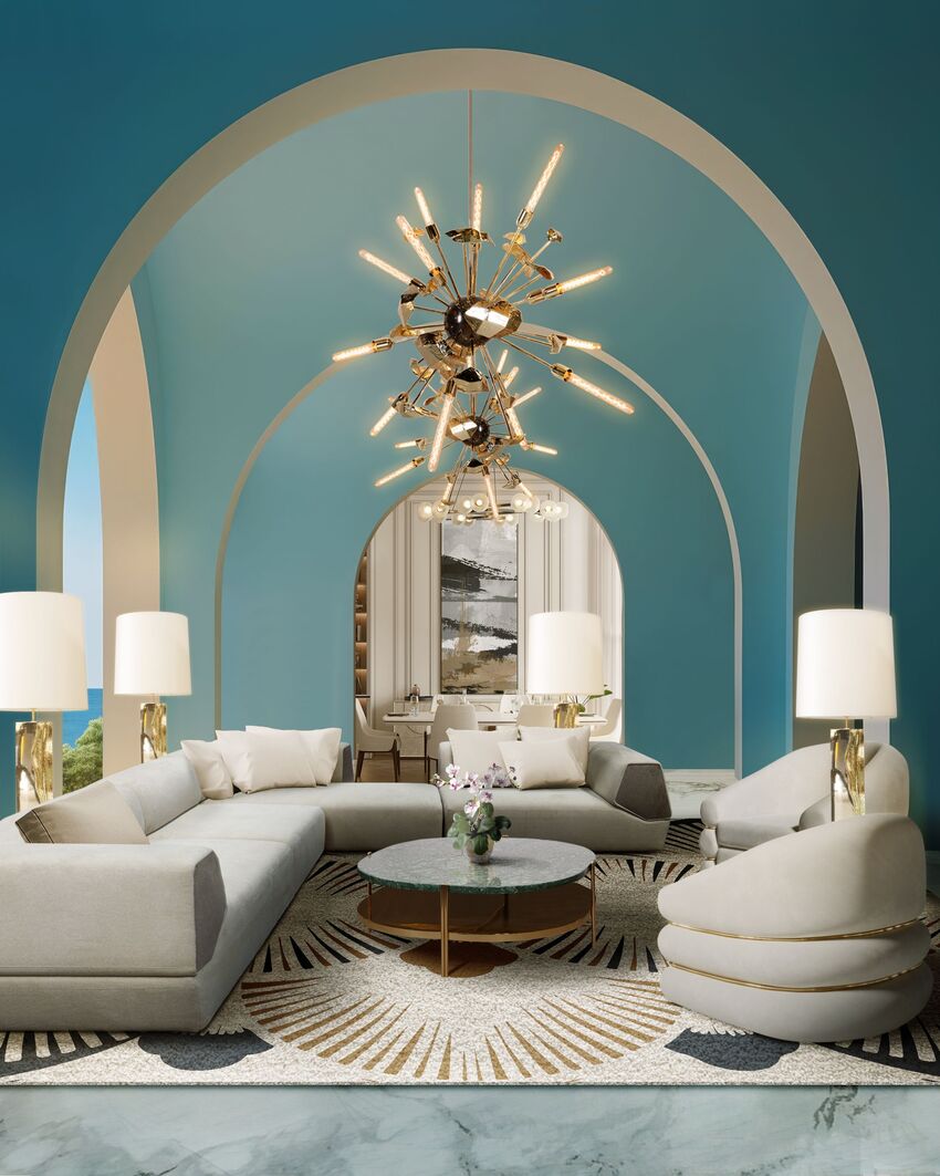 10 Curated Living Rooms That Prove Bold Design Is Worth The Risk 22 blue is the warmest color