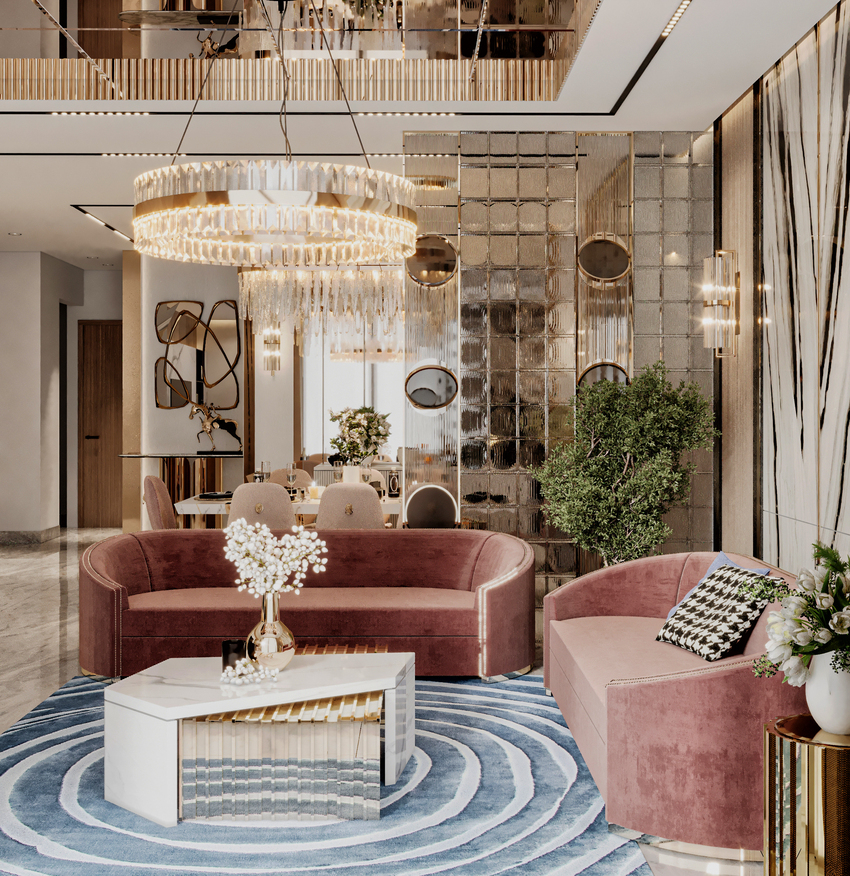 Luxury Living and Dining Area In Partnership With Omar Hussam 204 m7