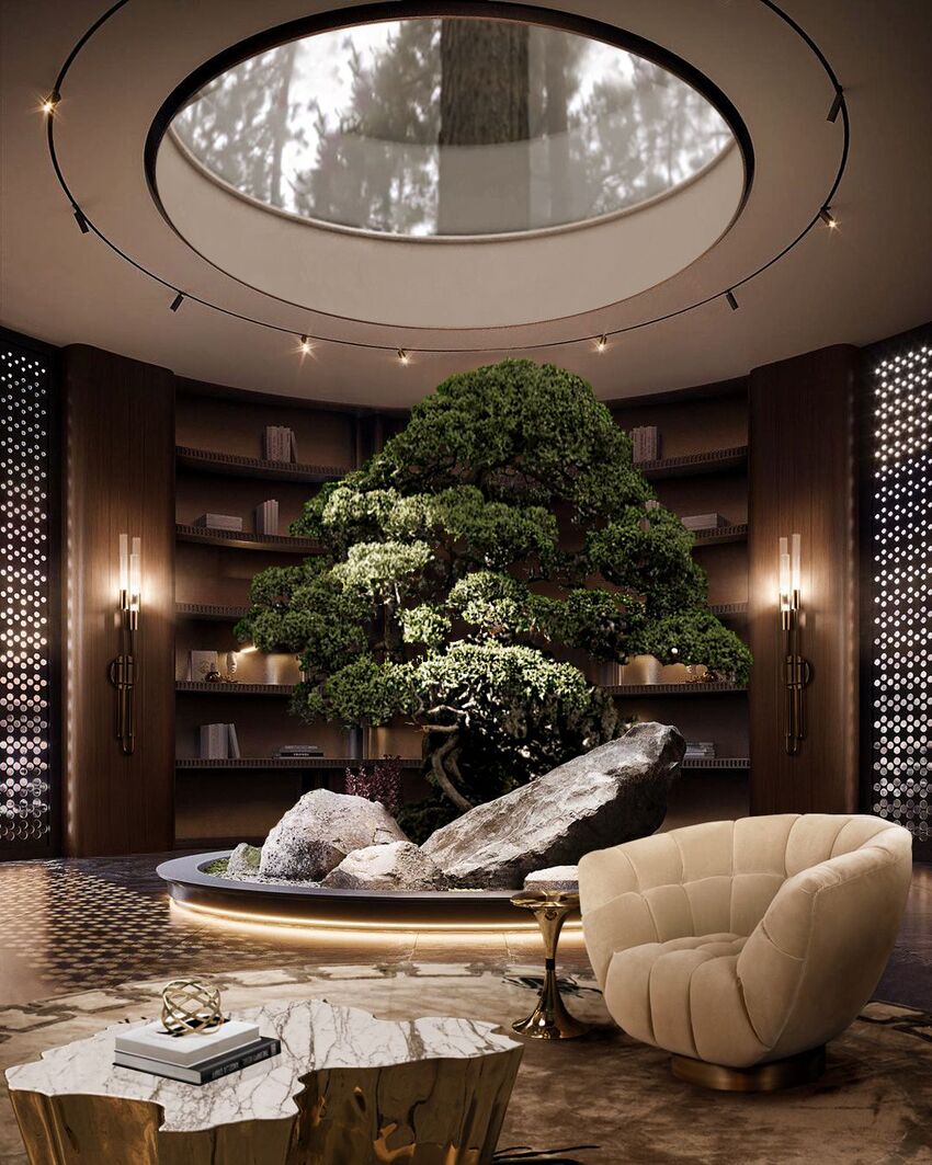 10 Curated Living Rooms That Prove Bold Design Is Worth The Risk 9 zen luxury styling