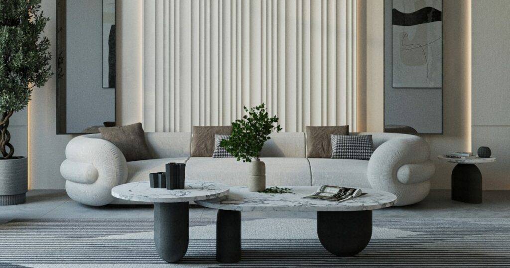 Soothing Art Deco Living Room In Partnership With Ahmad Albeik