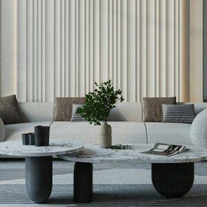 Soothing Art Deco Living Room In Partnership With Ahmad Albeik