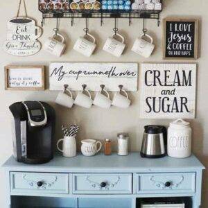 أجمل 20 تصميم لـ ركن القهوة كوفي كورنر وكوفي بار منزلي هذا العام