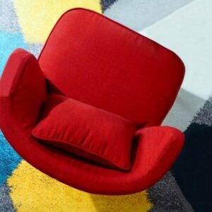 ديكورات غرف المعيشة المعاصرة ملونة بالأحمر ودرجاته