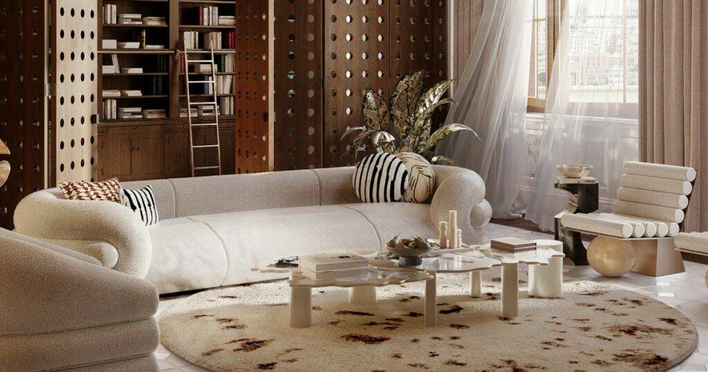 Elegant Home Library In Partnership With Fareed Shafiyev