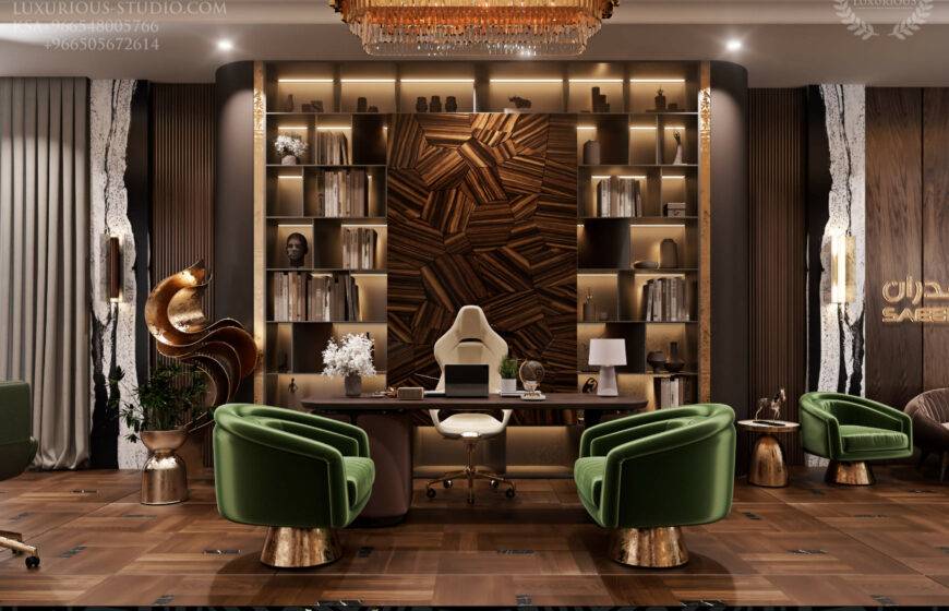 Luxury Office Design Saudi Arabia | تصميم مكتب فاخر في السعودية