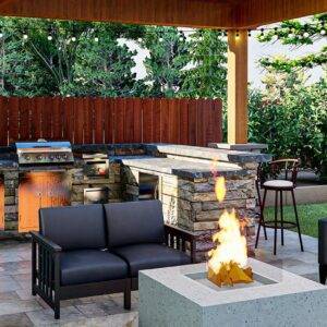 أفكار مبتكرة لتنفيذ تصميم منطقه شواء خارجي للمنزل