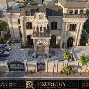 Classic facade design for a luxury palace in Dammam