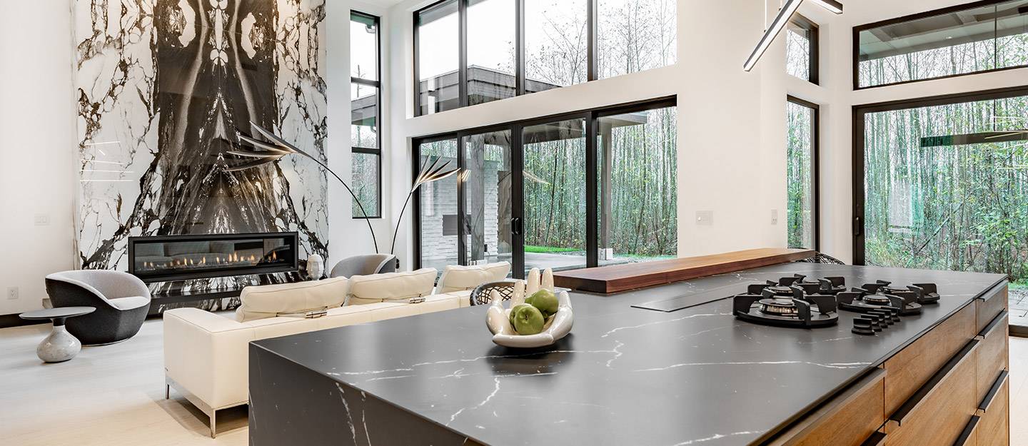 الرخام الأسود في ديكور المنزل