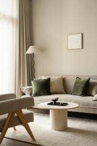 The apartment was reimagined as a studio with a master zone