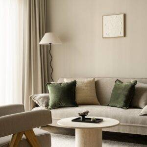 The apartment was reimagined as a studio with a master zone