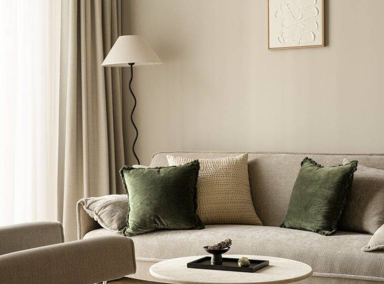 The apartment was reimagined as a studio with a master zone