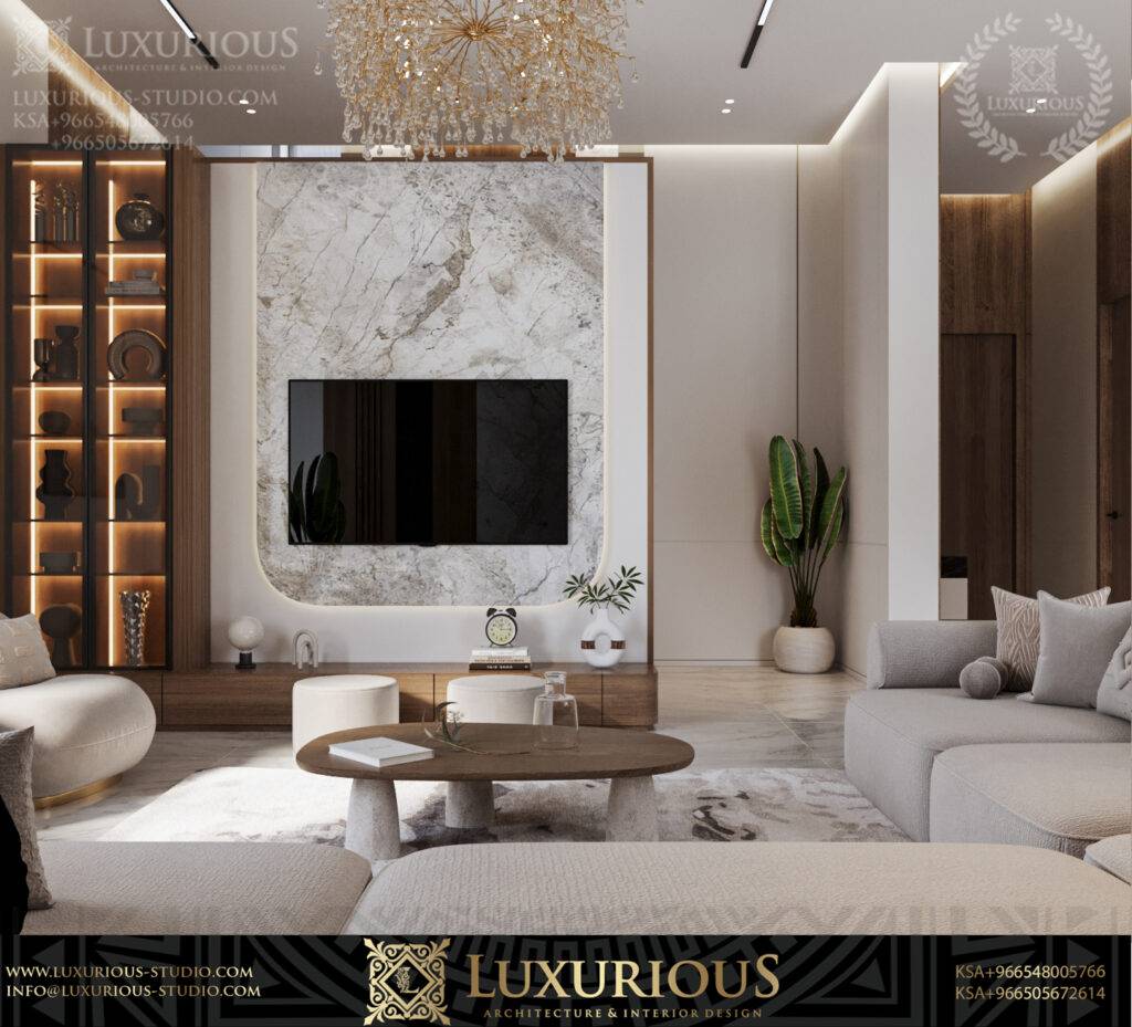 تصميم داخلي لفيلا مودرن معاصر– الدمام