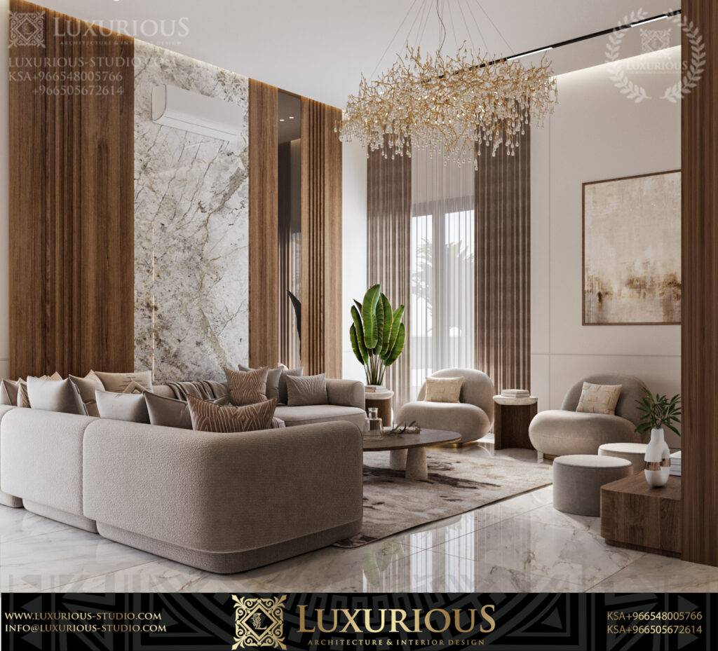 تصميم داخلي لفيلا مودرن معاصر– الدمام