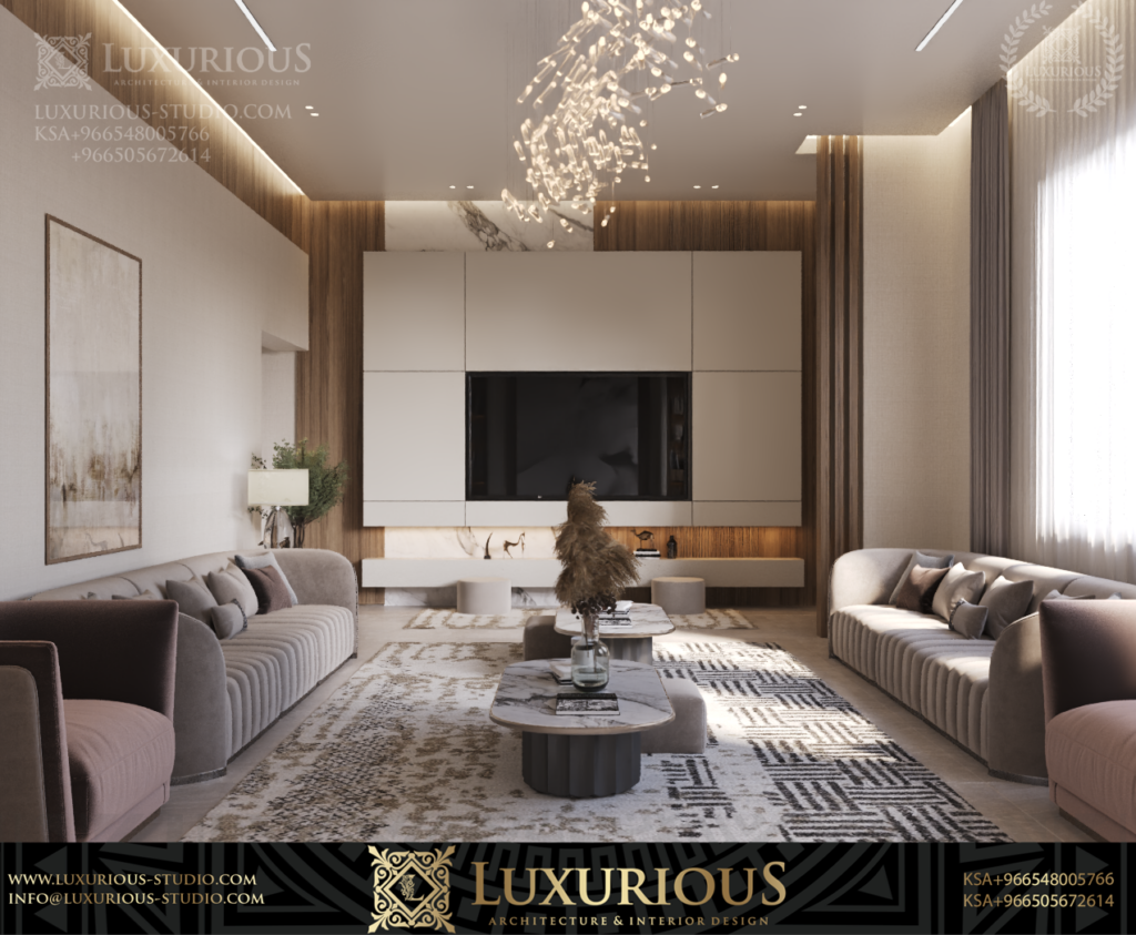 تصميم داخلي لفيلا مودرن معاصر– الدمام