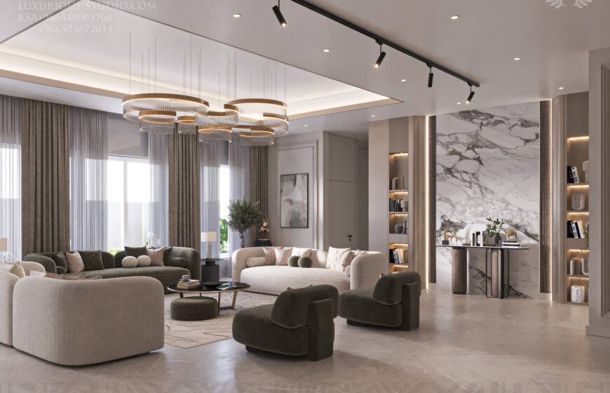 Contemporary Classic Villa Interior Design in Khobar