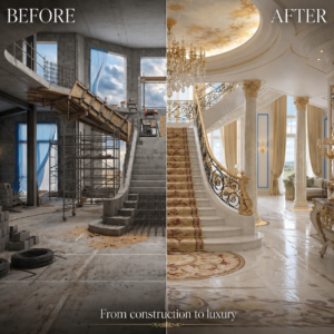 Before and After Residential Villa Projects: Interior Design and Execution from Concept to Completion