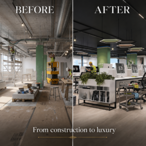 Before and After Office Projects: Interior Design and Execution from Concept to Completion